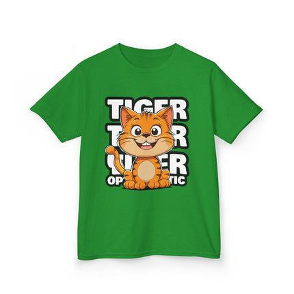 Tiger Optimistic Cat Kids T-Shirt