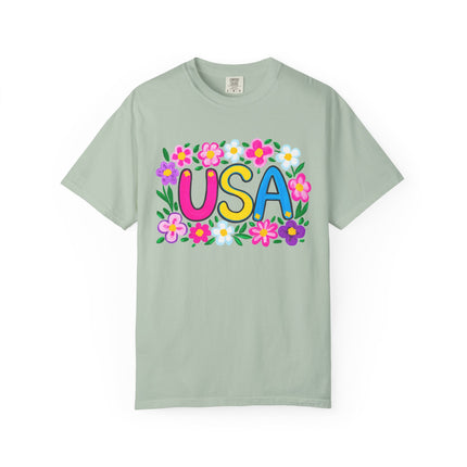 Floral USA Bloom Tee