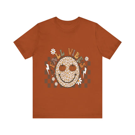 Leopard Smiley Fall Vibes Tee