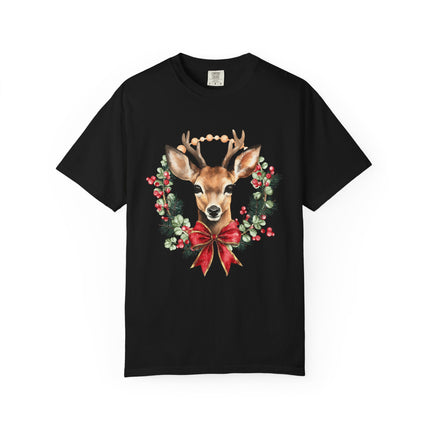 Rustic Reindeer Wreath Tee