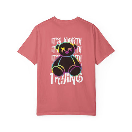 Worth Trying Neon Teddy Tee