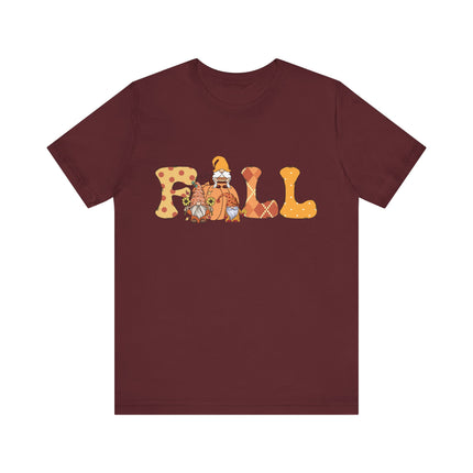 Fall Gnomes Letter Tee