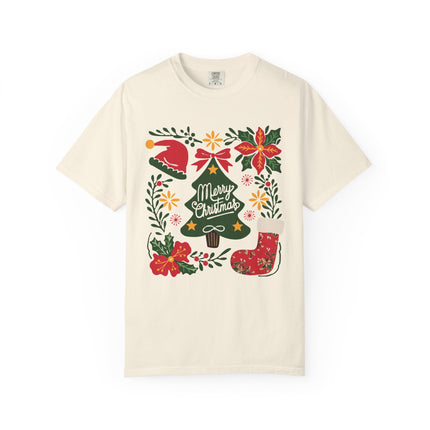 Floral Christmas Charm Tee