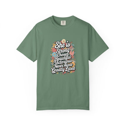 She Is Strong Floral Mama Tee