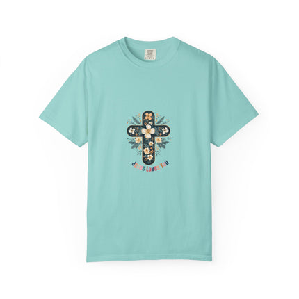 Floral Cross Jesus Tee