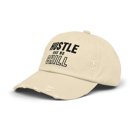 Hustle Has No Chill – Unisex Distressed Cap
