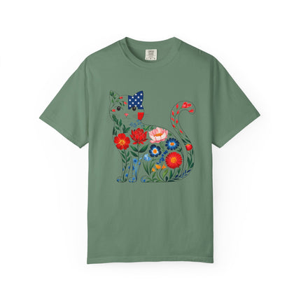 Floral Americana Cat Tee