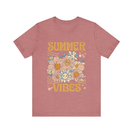 Smiley Floral Summer Vibes Tee