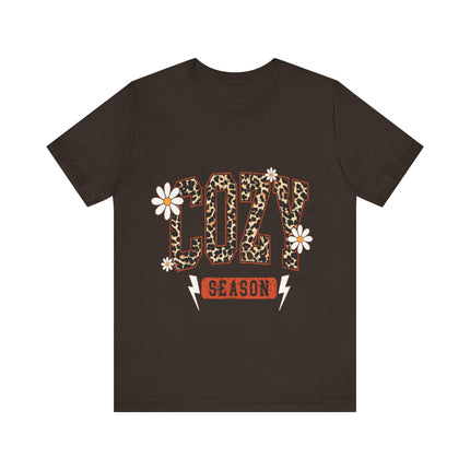 Cozy Season Leopard Letter Tee