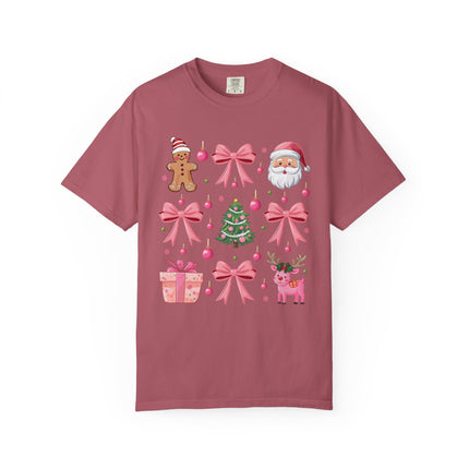 Pink Christmas Icons Tee