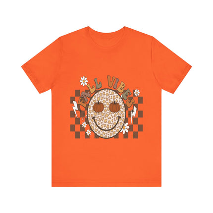 Leopard Smiley Fall Vibes Tee