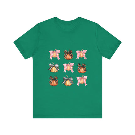 Pumpkin Bow Grid Tee