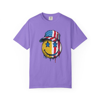 Smiley Patriot Drip Tee