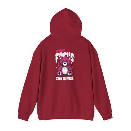 Stay Focus Stay Humble Bear Hoodie