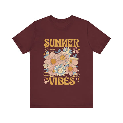 Smiley Floral Summer Vibes Tee