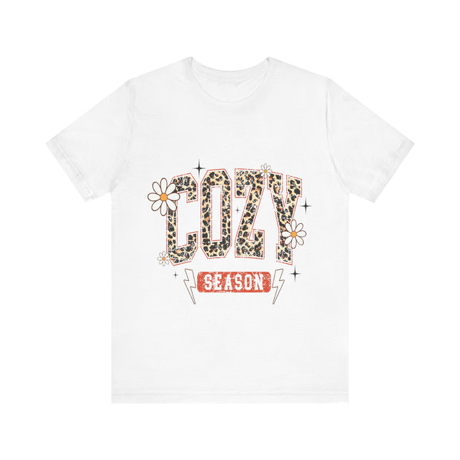 Cozy Season Leopard Letter Tee
