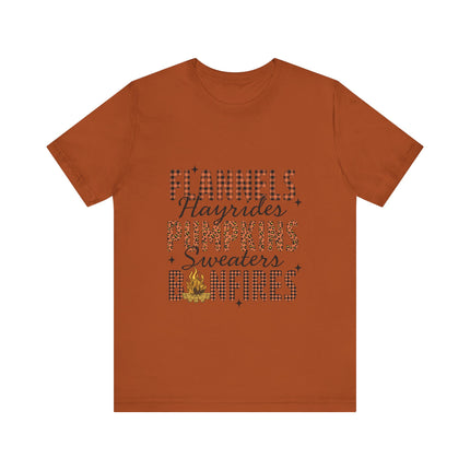 Fall Checklist Bonfire Tee