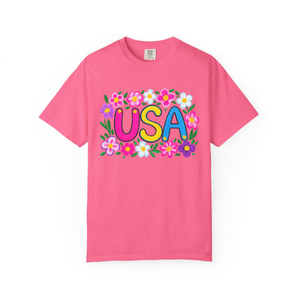 Floral USA Bloom Tee