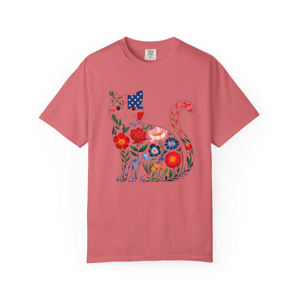 Floral Americana Cat Tee