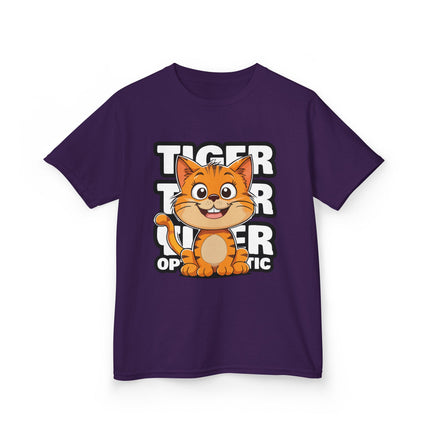 Tiger Optimistic Cat Kids T-Shirt