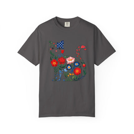Floral Americana Cat Tee