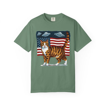 Cosmic Patriot Cat Tee