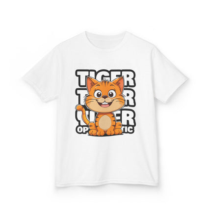 Tiger Optimistic Cat Kids T-Shirt