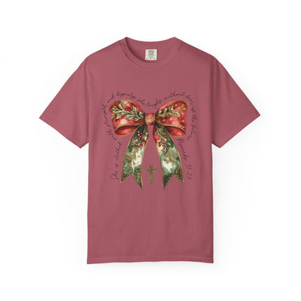 Proverbs 31 Bow Christmas Tee