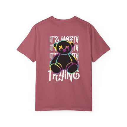 Worth Trying Neon Teddy Tee