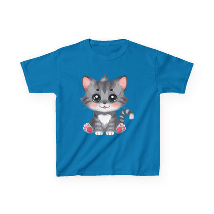 Cute Gray Kitten Kids T-Shirt