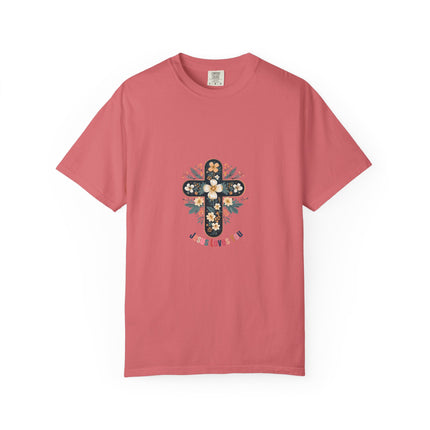 Floral Cross Jesus Tee