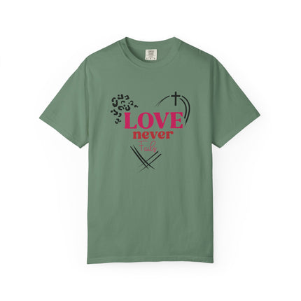 Love Never Fails Heart Tee