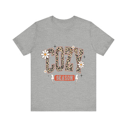 Cozy Season Leopard Letter Tee