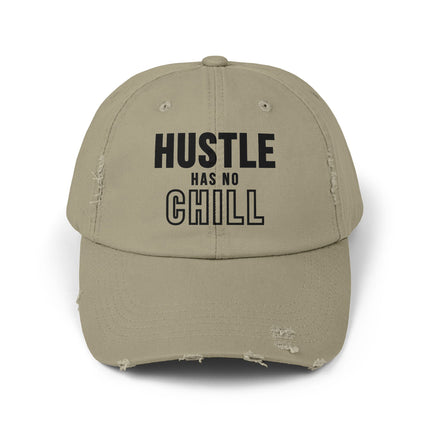 Hustle Has No Chill – Unisex Distressed Cap