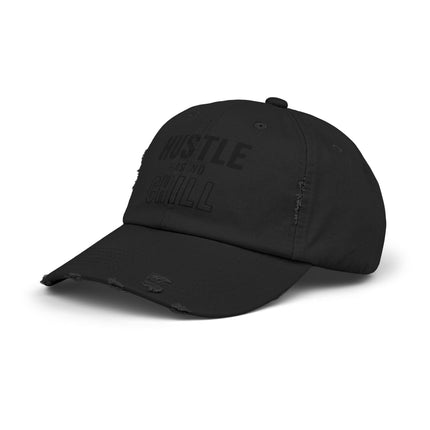 Hustle Has No Chill – Unisex Distressed Cap