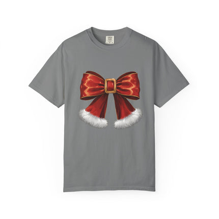 Santa Bow Velvet Tee