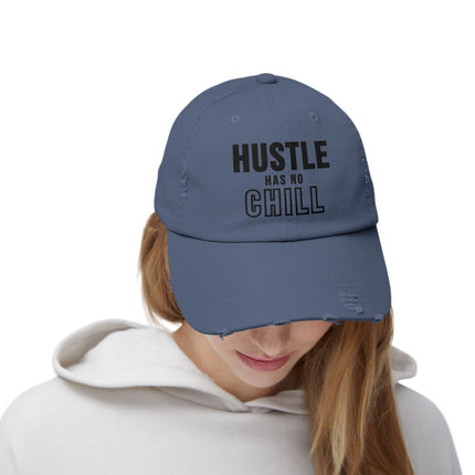 Hustle Has No Chill – Unisex Distressed Cap