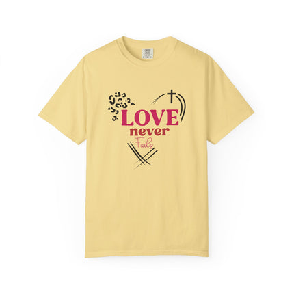 Love Never Fails Heart Tee
