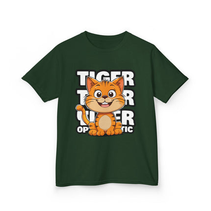Tiger Optimistic Cat Kids T-Shirt