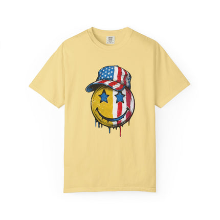 Smiley Patriot Drip Tee