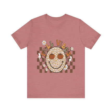 Leopard Smiley Fall Vibes Tee