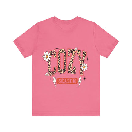 Cozy Season Leopard Letter Tee