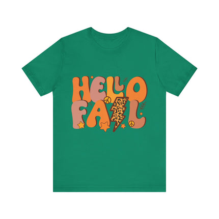 Hello Fall Leopard Bolt Tee