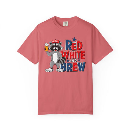 Red White and Brew Raccoon Tee