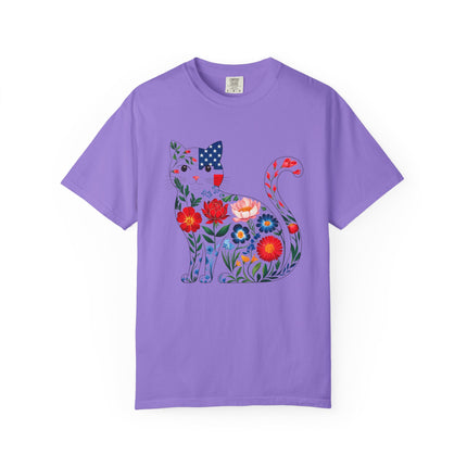 Floral Americana Cat Tee