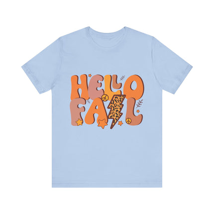 Hello Fall Leopard Bolt Tee