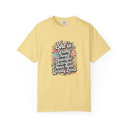 She Is Strong Floral Mama Tee