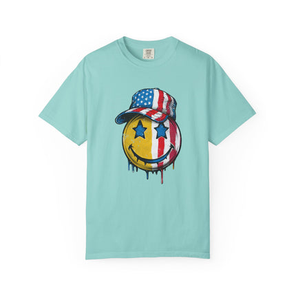 Smiley Patriot Drip Tee
