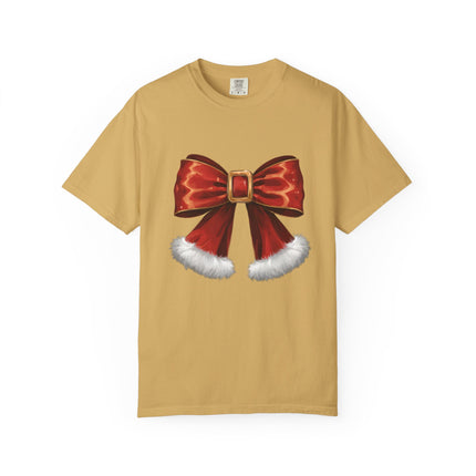 Santa Bow Velvet Tee