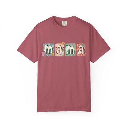 Floral Block Mama Tee
